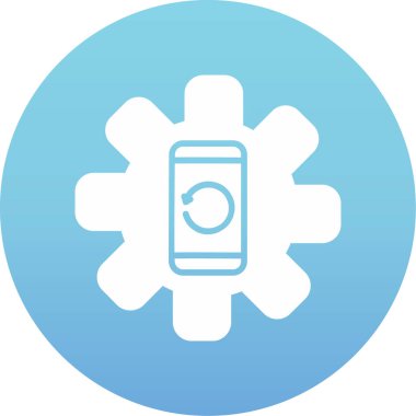 akıllı telefon ayarları simgesi, vektör çizim