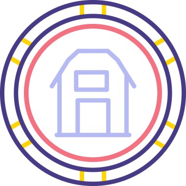 Ev. Web simgesi basit illüstrasyon