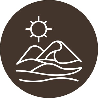 yaz ve plaj vektör simgesi.