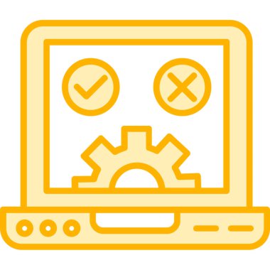 dişli ikon vektör illüstrasyon tasarımı olan dizüstü bilgisayar