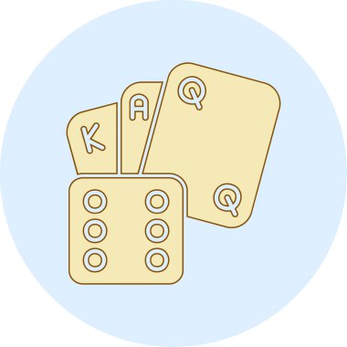 zar. Web simgesi basit illüstrasyon