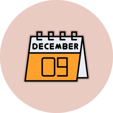 19 Aralık 'ta. Ayın takvim simgesi, takvim, ayın takvimi. Aydan aya yılın konseptini planlama tarihi