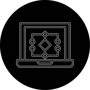 Vektör simgesi bir dizüstü bilgisayar