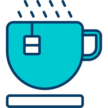 Kahve kupası. Web simgesi basit illüstrasyon