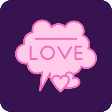 Aşk. Web simgesi basit illüstrasyon