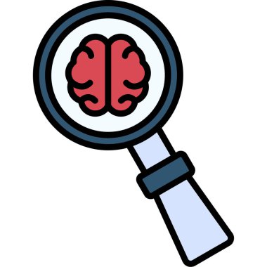 beyin arama büyüteç simgesi