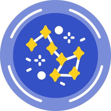 Astronomi. Web simgesi basit illüstrasyon