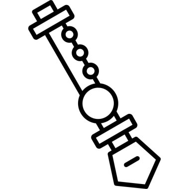 Meşale ikonu, taslak tarzı. vektör illüstrasyonu