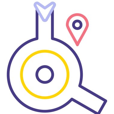 Harita iğnesi. Basit resimleme