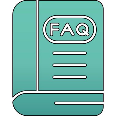 Vektör faq simgesi. Basit vektör illüstrasyonu