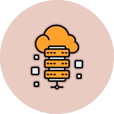 Bulut hesaplama simgesi. vektör illüstrasyonu