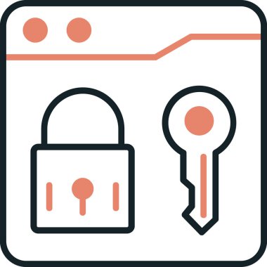 Anahtar kilidi simgesini ana hat biçiminde kilitle