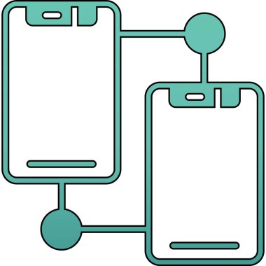 cep telefonu ikonu vektör illüstrasyonu