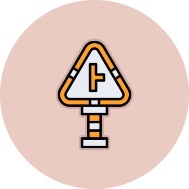 Yol işareti simgesinin vektör illüstrasyonu