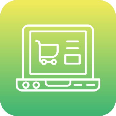 çevrimiçi alışveriş simgesi vektör illüstrasyonu