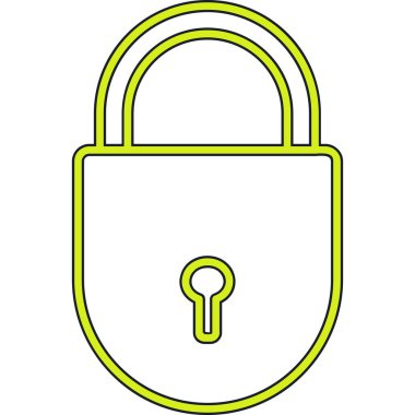 asma kilit ikon vektör çizimi