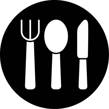 Gıda ve içecek Web ikonu vektör illüstrasyonu