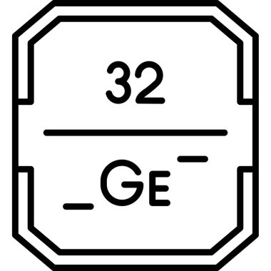 Periyodik tablo ögesi simgesinin vektör illüstrasyonu
