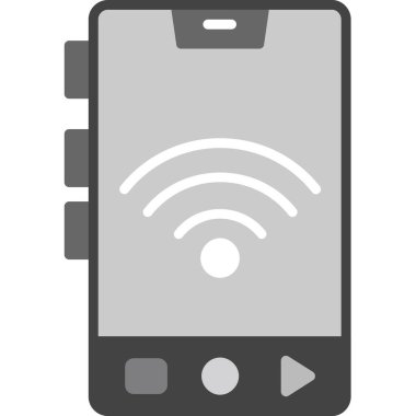 Cep telefonu simgesine sahip akıllı telefon, basit biçim