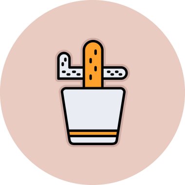 Kaktüs simgesinin vektör illüstrasyonu