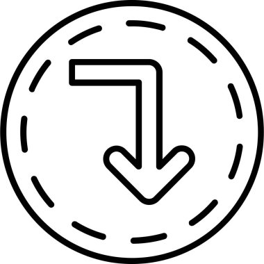 ok yönü ok simgesi ana hat biçiminde