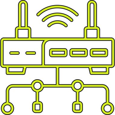 router simgesi vektör illüstrasyonu