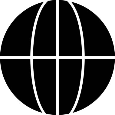 küresel dünya simgesi, vektör illüstrasyonu