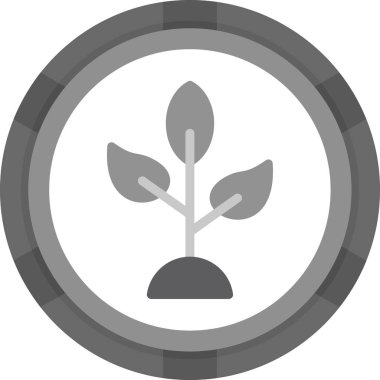 beyaz arkaplanda izole edilmiş, daire şeklinde bir çiçek simgesi.