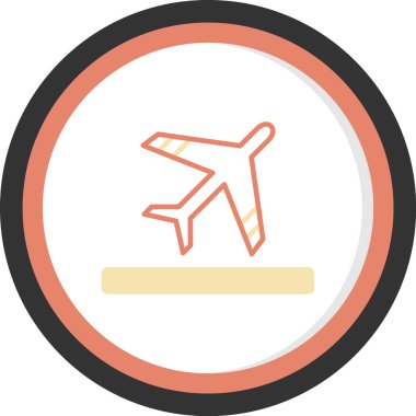 Uçuş Bilet simgesi, vektör illüstrasyonu