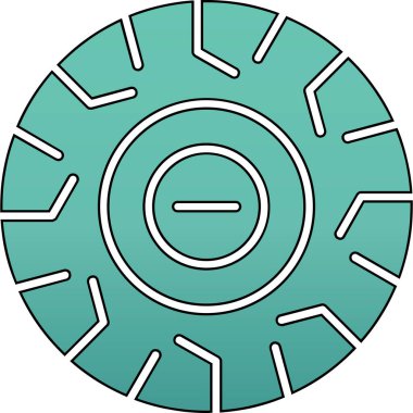 güzel tekerlek vektör çizgisi simgesi