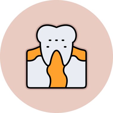 diş simgesi vektör illüstrasyonu