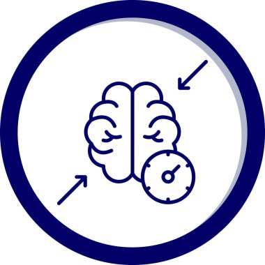 Beyin. Web simgesi basit illüstrasyon