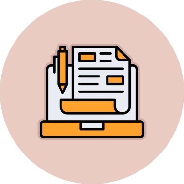 Bir kitap simgesinin vektör illüstrasyonu