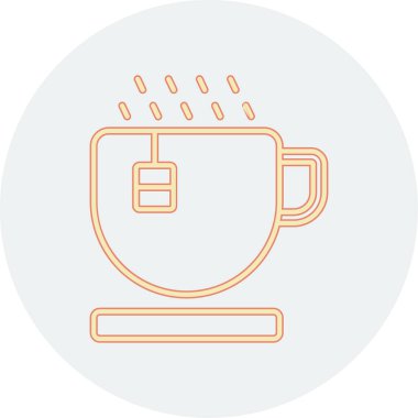 Kahve kupası simgesi, ince çizgi illüstrasyonu, ana hatlı vektör izole edilmiş web tasarım işareti, beyaz arkaplanda düzenlenebilir inme ile ana konsept sembolü