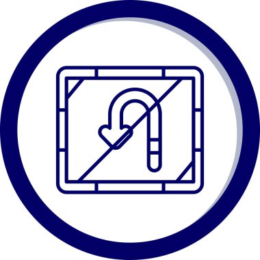 Mavi ve beyaz çizginin simgesi