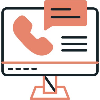 Telefon arama simgesinin vektör illüstrasyonu