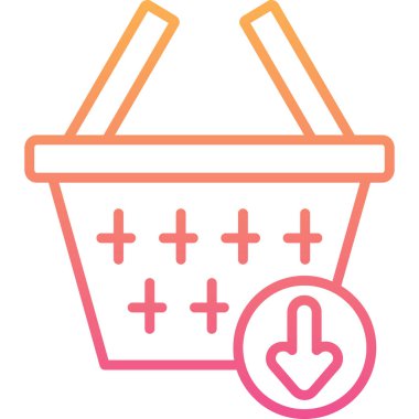 Alışveriş arabası ikon vektör illüstrasyonu