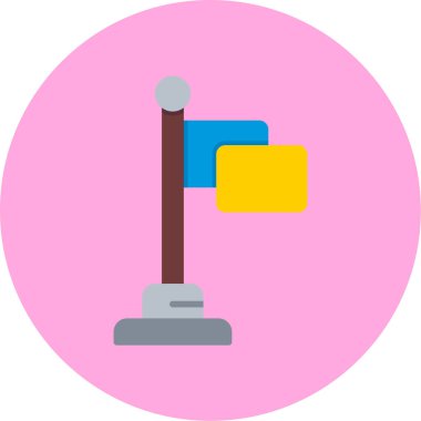 Bayrak. Web simgesi basit illüstrasyon