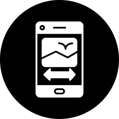 Mobil simgenin vektör illüstrasyonu