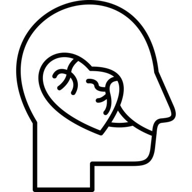 baş kalp simgesi, dış hat biçimi