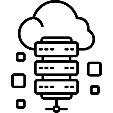 veri depolama simgesi, vektör illüstrasyonu beyaz arkaplanda izole edildi