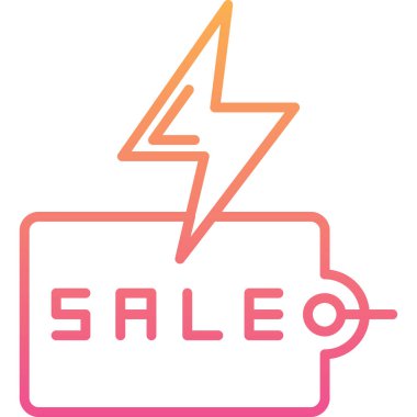 Şimşek simgesinin vektör illüstrasyonu