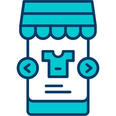 Dükkan. Web simgesi basit illüstrasyon