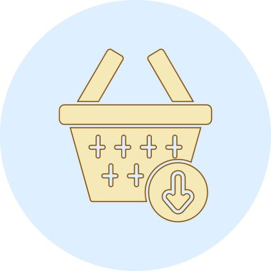 Alışveriş sepeti. Basit tasarım.