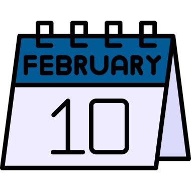 Şubat 19 takvim simgesi, basit tasarım vektör biçimi