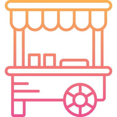 Yemek. Web simgesi basit illüstrasyon