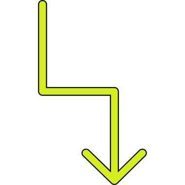 Yeşil bir okun vektör illüstrasyonu