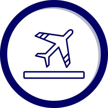 uçak ikonu vektör illüstrasyonu