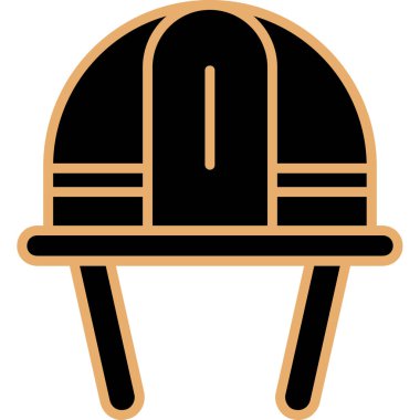 Miğfer. Web simgesi basit illüstrasyon