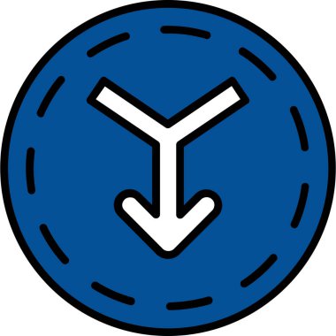 Pusula. Web simgesi basit illüstrasyon